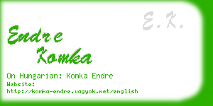 endre komka business card